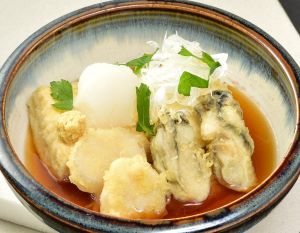 かき・ほたてと豆腐の揚げ出しの料理写真